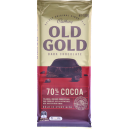 Cadbury Old Gold 70% Cocoa Dark Chocolate Block 180G