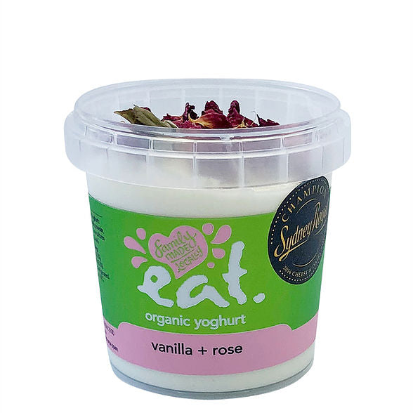 250g Eat Organic Yoghurt Vanilla+Rose