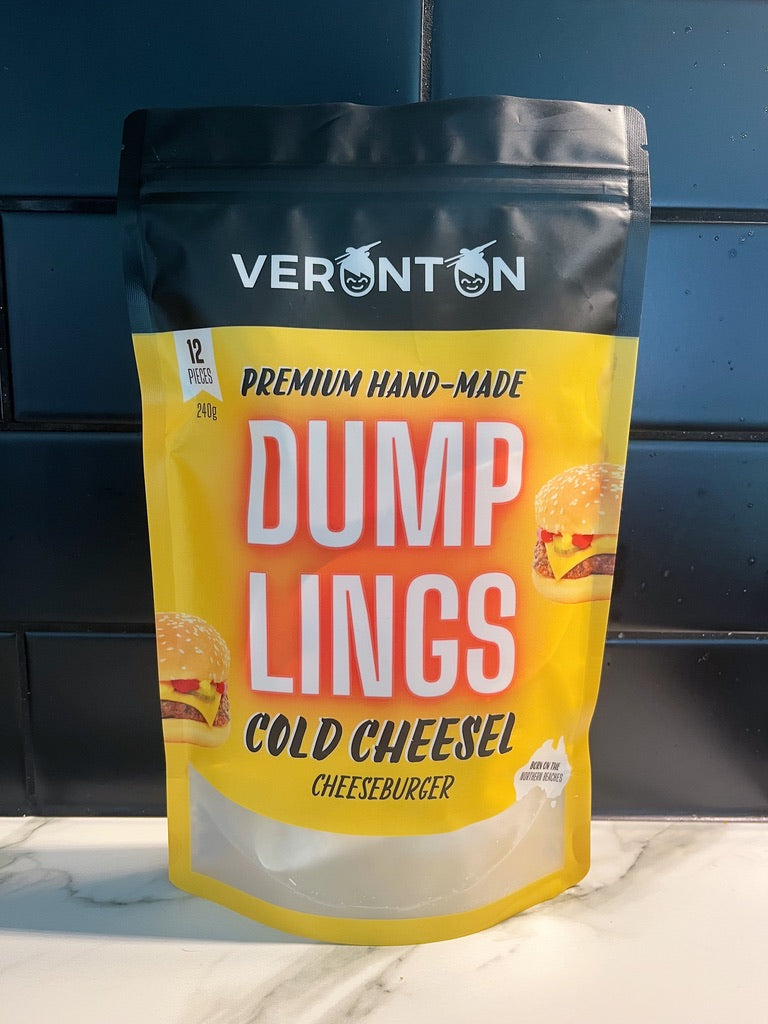 Dumplings Premium Hand Made Cheese Burger ( Cold Cheezel ) 12 Pk