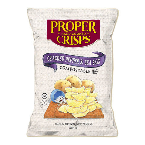 Proper Crisps Cracked Pepper and Sea Salt 150g