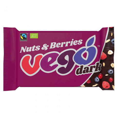 Vego Dark Chocolate Bar Nuts and Berries 85g