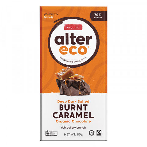 Alter Eco Dark Salted Burnt Caramel Chocolate 80g