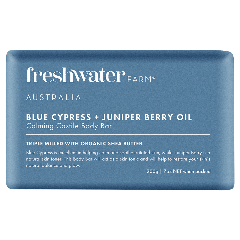 Blue Cypress + Juniper Berry Oil Calming Body Bar 200g