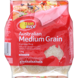 Sunrice Australian White Medium Grain Rice 1Kg