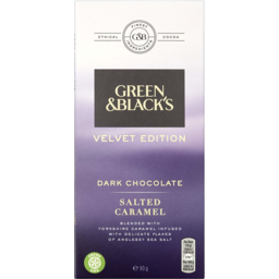 Green & Black's Organic Velvet Edition Salted Caramel Dark Chocolate Block 90G