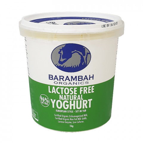 Barambah Organics Lactose Free Natural Yoghurt 1kg