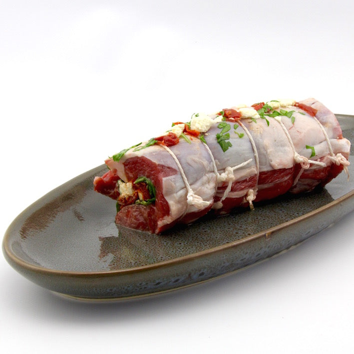 Rolled Lamb Loin with Rocket, Semi Dried Toms and Fetta - each (approx. 550g - 650g)