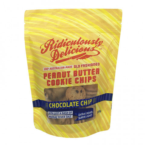 Ridiculously Delicious Peanut Butter Cookie Chips Chocolate Chip 150g
