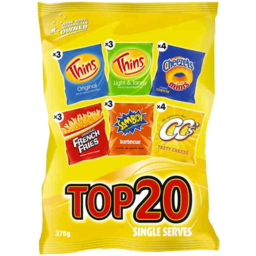 Top 20 Chips Variety Multipack 375G