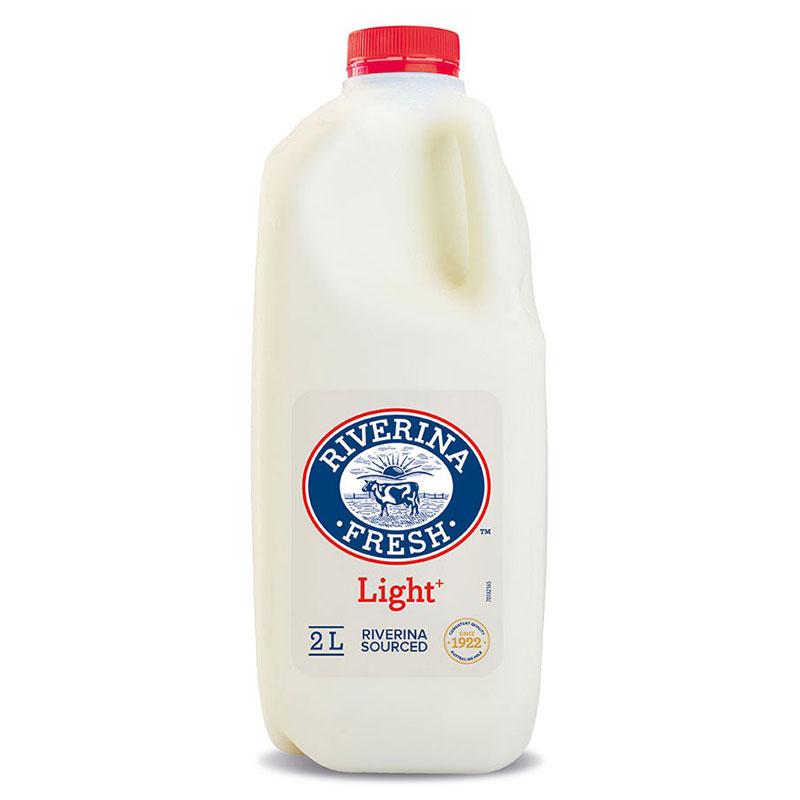 Riverina Fresh 2lt bottle of Lite Milk