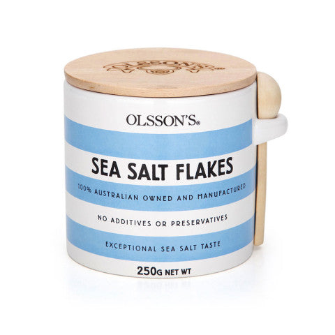 Olsson's Sea Salt Flakes Stoneware Jar 250g
