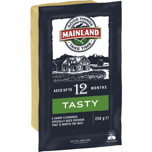 Mainland Rich& Smooth Extra Tasty Cheddar Cheese Block 250G