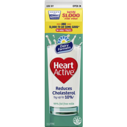 Dairy Farmers Heart Active 99% Fat Free Milk 1L