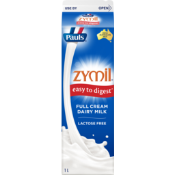 Pauls Zymil Full Cream Lactose Free Milk 1L