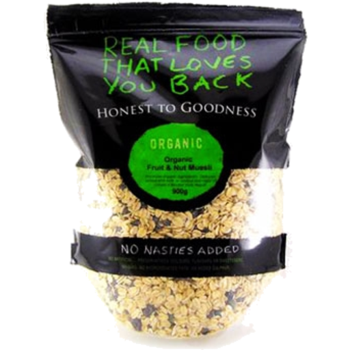 Honest To Goodness Organic Fruit & Nut Muesli 900G