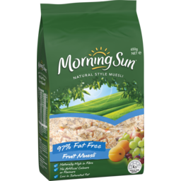 Morning Sun Natural Fruit Muesli 97% Fat Free 650G