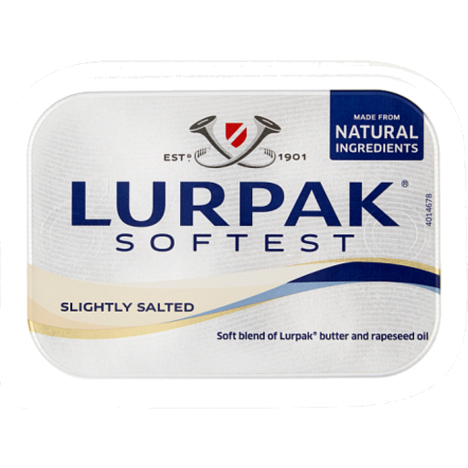 Lurpak Slightly Salted Softest Butter Tub 250G