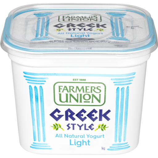 Farmers Union Greek Style Natural Yoghurt Light 1Kg