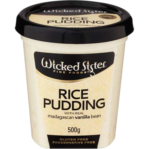Wicked Sister Vanilla Rice Pudding 500G