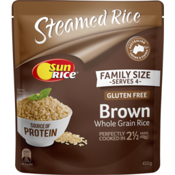 Sunrice Microwavable Fragrant Brown Rice Family Size 450G