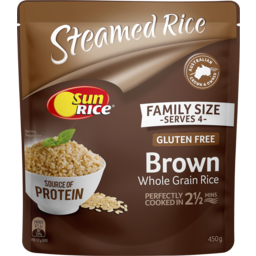 Sunrice Microwavable Fragrant Brown Rice Family Size 450G – Bundlfresh
