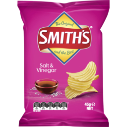 Smith's Crinkle Cut Salt & Vinegar Potato Chips 45G